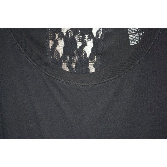 Ideology Black Shirt w/ 3/4 Sleeve and Lace Back size Small - Picture 2 of 5
